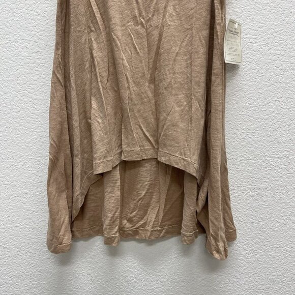 New Threads for Thought Womens Large Tank Top Tan Dolce Cotton Modal High Low - Picture 3 of 8